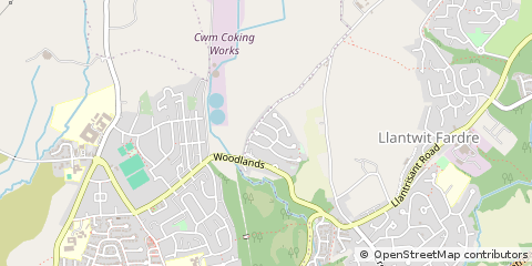 Map of Pontypridd, Rhondda Cynon Taff