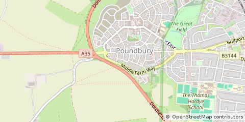 Map of Dorchester, Dorset