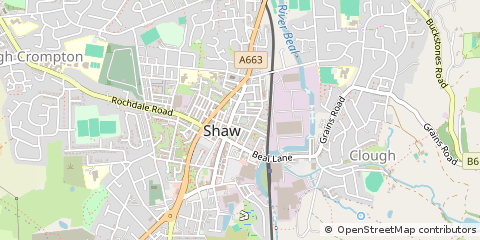 Map of Oldham, Greater Manchester