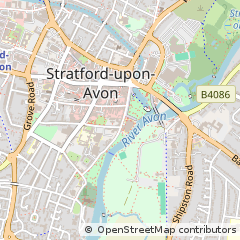 Map of Stratford-Upon-Avon, Warwickshire