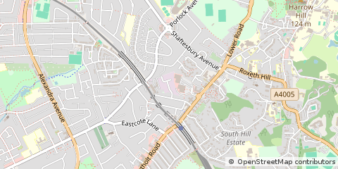 Map of South Harrow, Middlesex