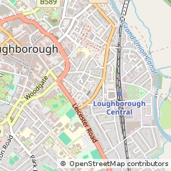 Map of Loughborough, Leicestershire