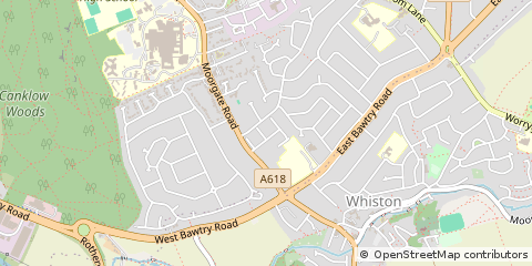 Map of Rotherham