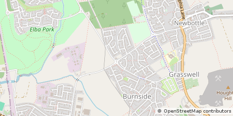Map of Houghton LE Spring, Tyne and Wear