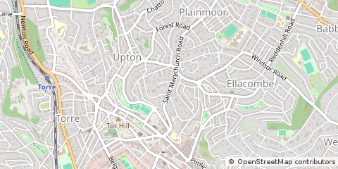 Map of Torquay, Devon
