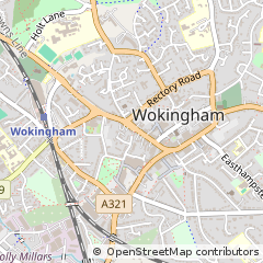 Map of Wokingham, Berkshire
