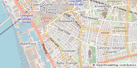 Map of Liverpool, Merseyside