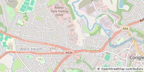 Map of Congleton, Cheshire