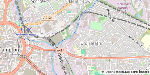 Map of Wolverhampton, West Midlands
