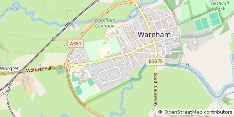 Map of Wareham, Dorset