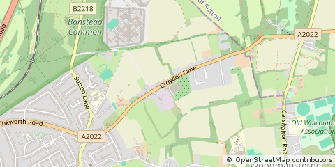 Map of Banstead, Surrey