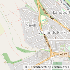 Map of Lewes, East Sussex