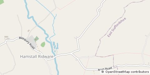 Map of Rugeley, Staffordshire