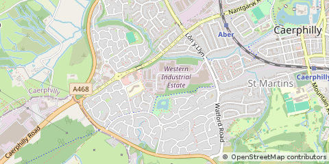 Map of Caerphilly