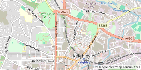 Map of Keighley, West Yorkshire
