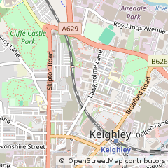 Map of Keighley, West Yorkshire