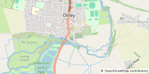 Map of Olney, Bucks