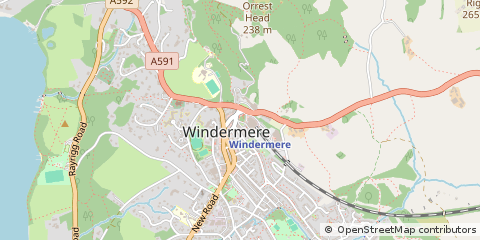 Map of Victoria Street Windermere, Cumbria