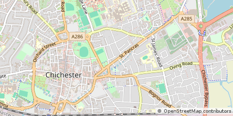 Map of Chichester, West Sussex
