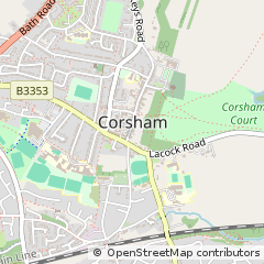 Map of Corsham, Wiltshire