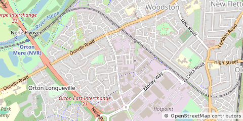 Map of Peterborough, Cambridgeshire