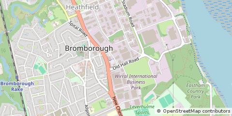 Map of Bromborough, Wirral