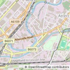 Map of Sheffield, South Yorkshire
