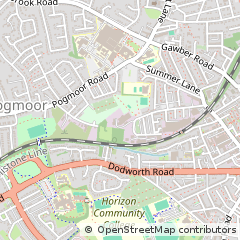 Map of Barnsley, South Yorkshire
