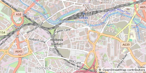 Map of Leeds, West Yorkshire