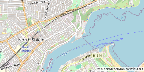 Map of North Shields