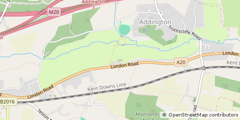 Map of West Malling, Kent