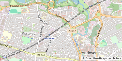Map of Andover, Hampshire