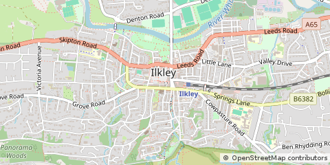 Map of Ilkley, West Yorkshire