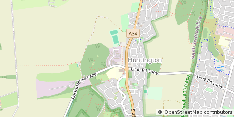 Map of Cannock, Staffordshire