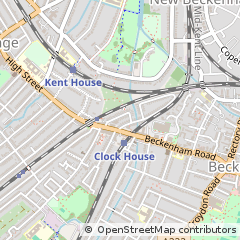 Map of Beckenham, Kent