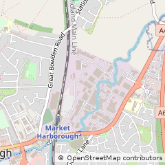 Map of Market Harborough, Leicestershire