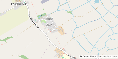 Map of Lewes, East Sussex