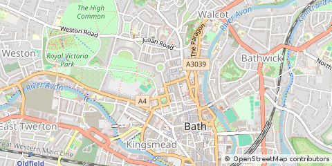 Map of Bath, Somerset