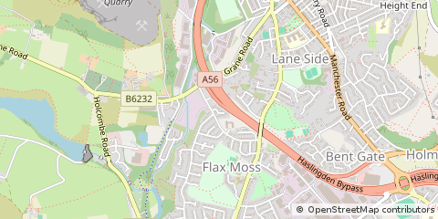Map of Rossendale, Lancashire