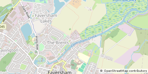 Map of Faversham, Kent