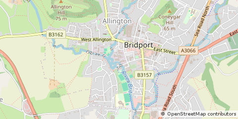 Map of Bridport, Dorset
