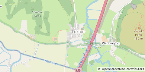 Map of Loxton, Somerset