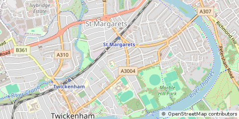 Map of Twickenham, Middlesex