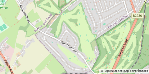 Map of Banstead, Surrey