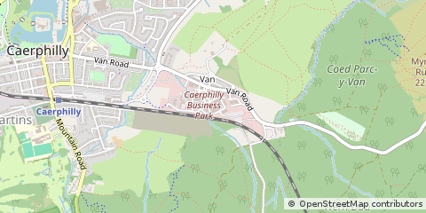 Map of Caerphilly, MID Glamorgan