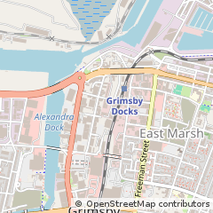 Map of Grimsby, N E Lincolnshire