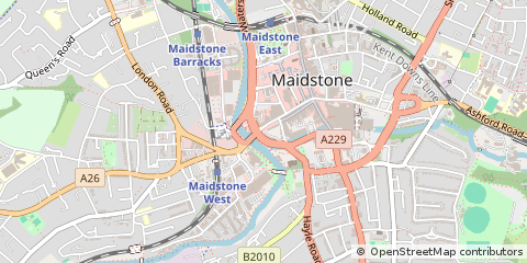 Map of Maidstone, Kent