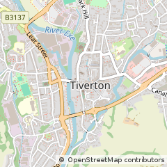 Map of Tiverton, Devon