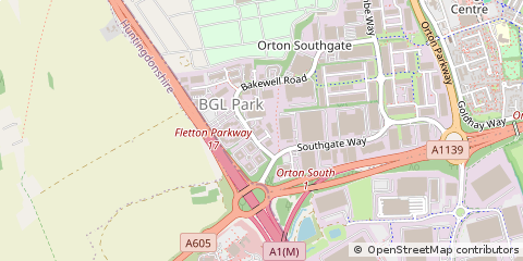 Map of Peterborough, Cambridgeshire