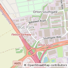 Map of Peterborough, Cambridgeshire